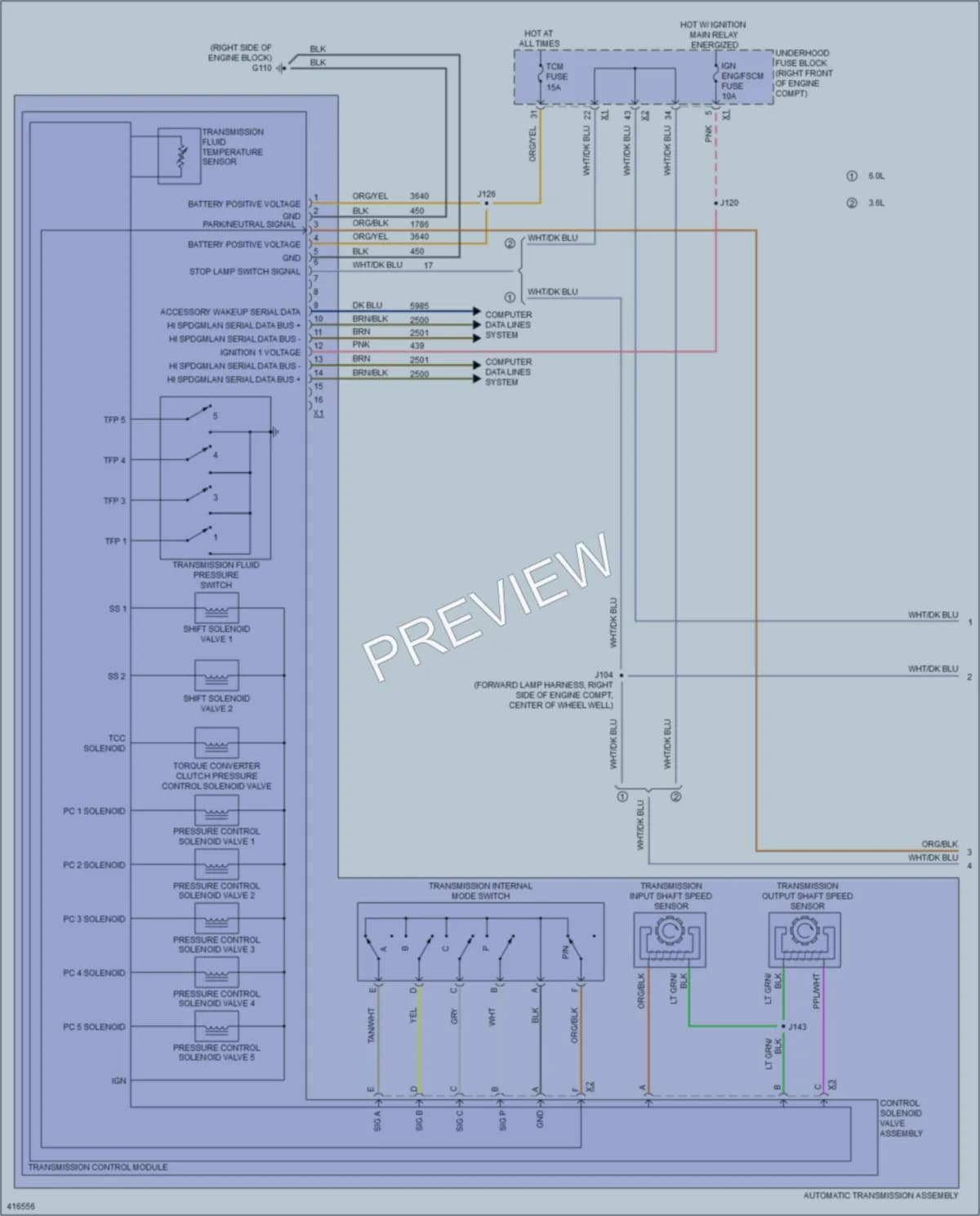 2012 Chevrolet Caprice Transmission wiring diagram preview