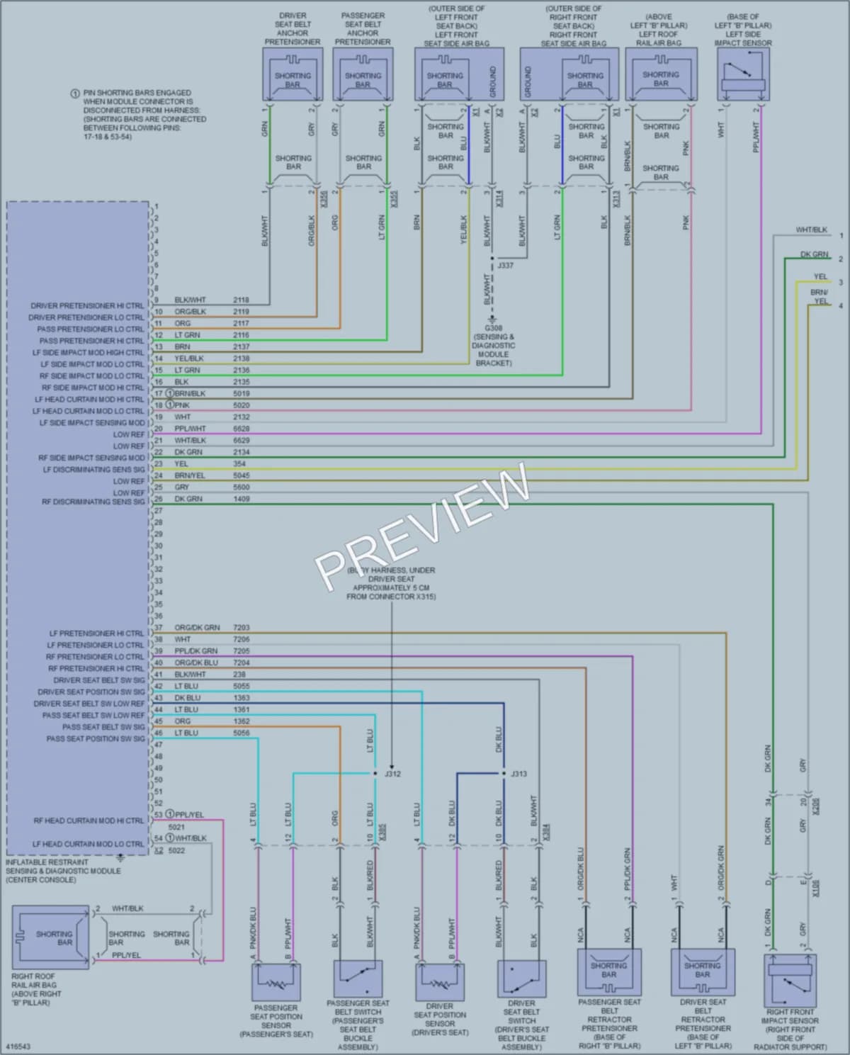 2012 Chevrolet CapricePPV Supplemental Restraints wiring diagram preview