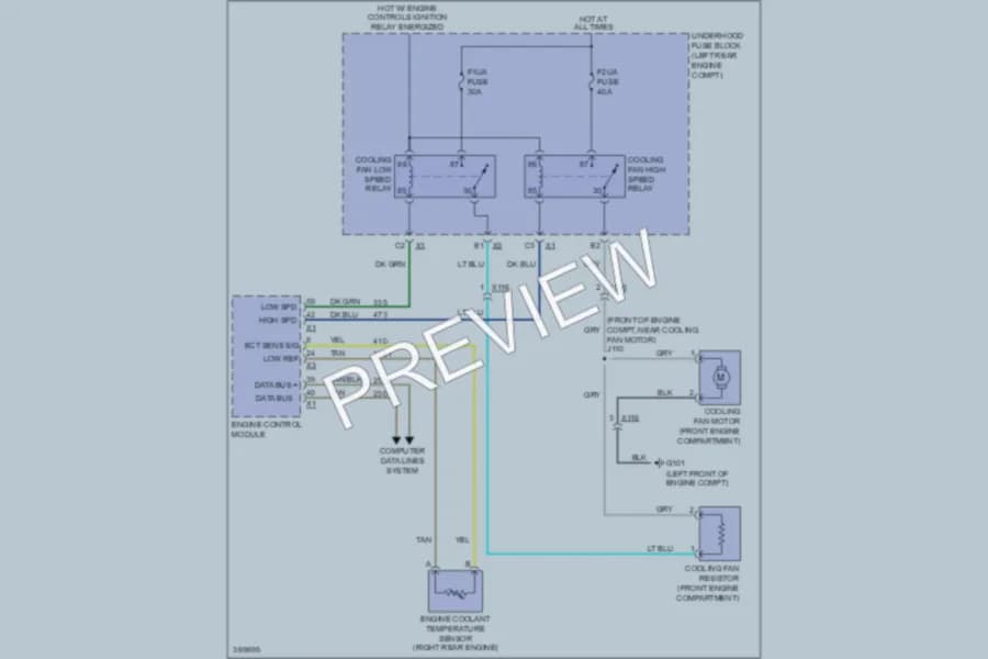 2012 Chevrolet Equinox Cooling Fan wiring diagram preview