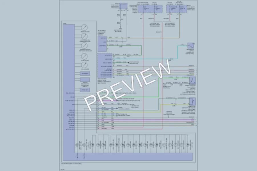 2012 Chevrolet G3500 Instrument Cluster wiring diagram preview with protected circuit layout