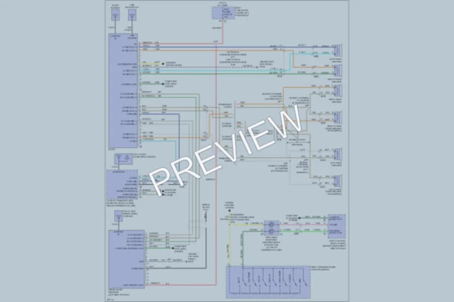 2012 Chevrolet H1500 Navigation wiring diagram preview with protected circuit layout