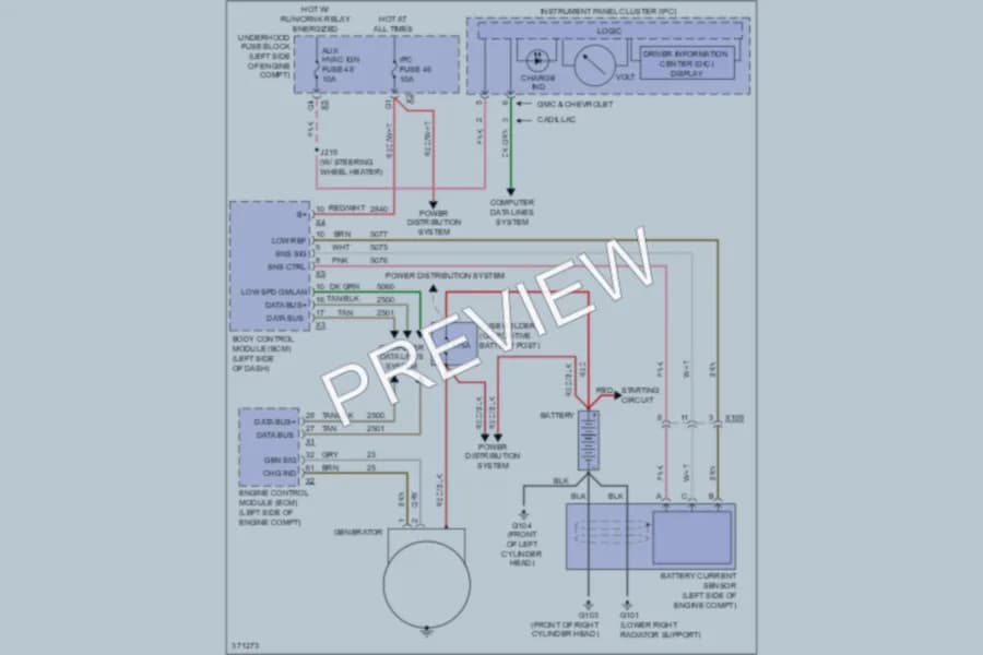 2012 Chevrolet Tahoe Starting Charging wiring diagram preview
