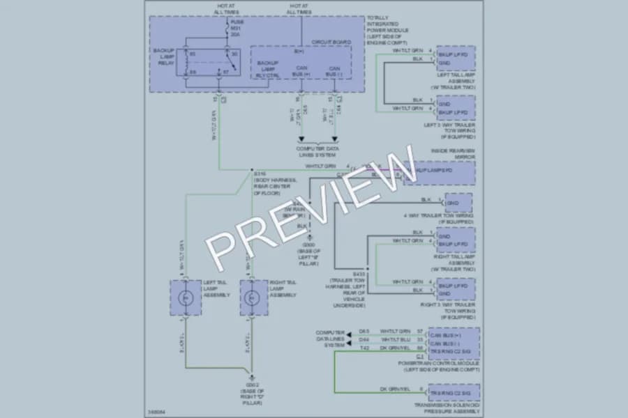 2012 Chrysler TownCountry Exterior Lights wiring diagram preview