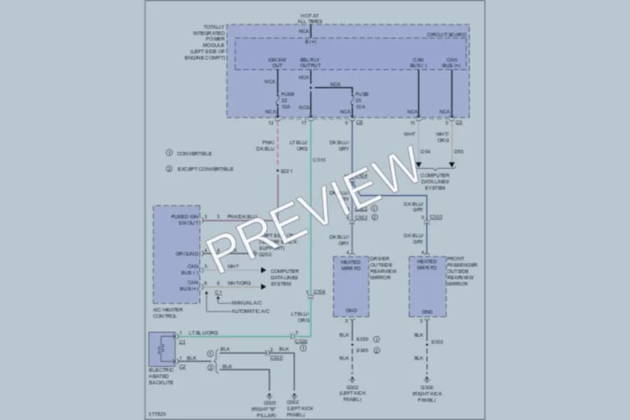 2012 Dodge Avenger Defoggers wiring diagram preview
