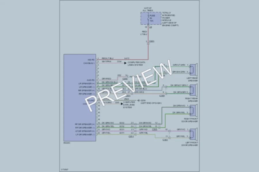 2012 Dodge Caliber Radio wiring diagram preview