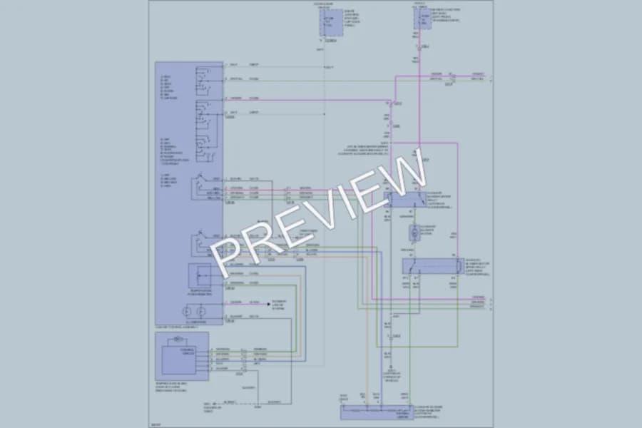 2012 Ford E150 Air Conditioning wiring diagram preview with protected circuit layout