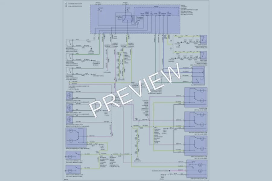 2012 Ford E150 Interior Lights wiring diagram preview with protected circuit layout