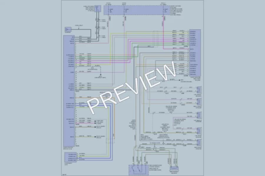 2012 Ford E150 Navigation wiring diagram preview with protected circuit layout