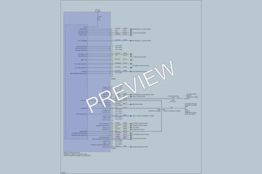 2012 Ford E250 Body Control Modules wiring diagram preview with protected circuit layout