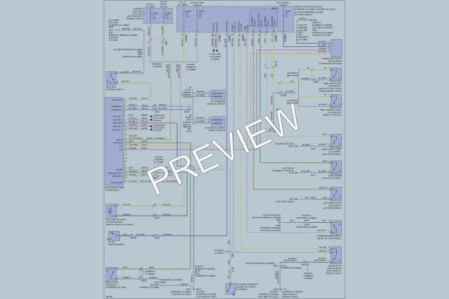 2012 Ford E250 Instrument Cluster wiring diagram preview with protected circuit layout