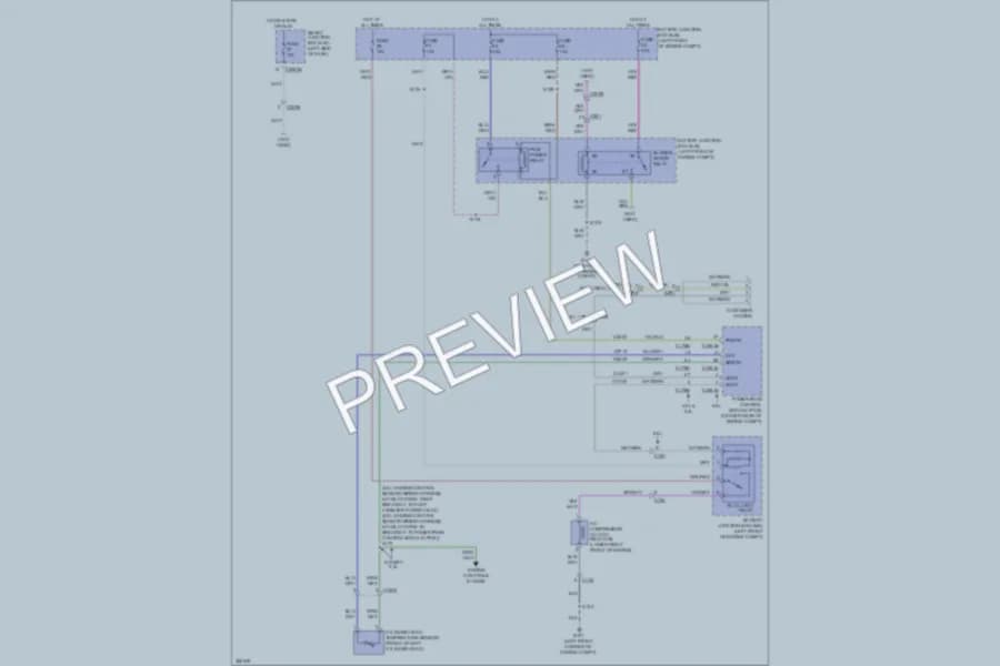2012 Ford E350 Super Duty Air Conditioning wiring diagram preview with protected circuit layout