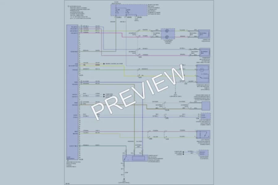 2012 Ford E350 Super Duty Supplemental Restraints wiring diagram preview with protected circuit layout