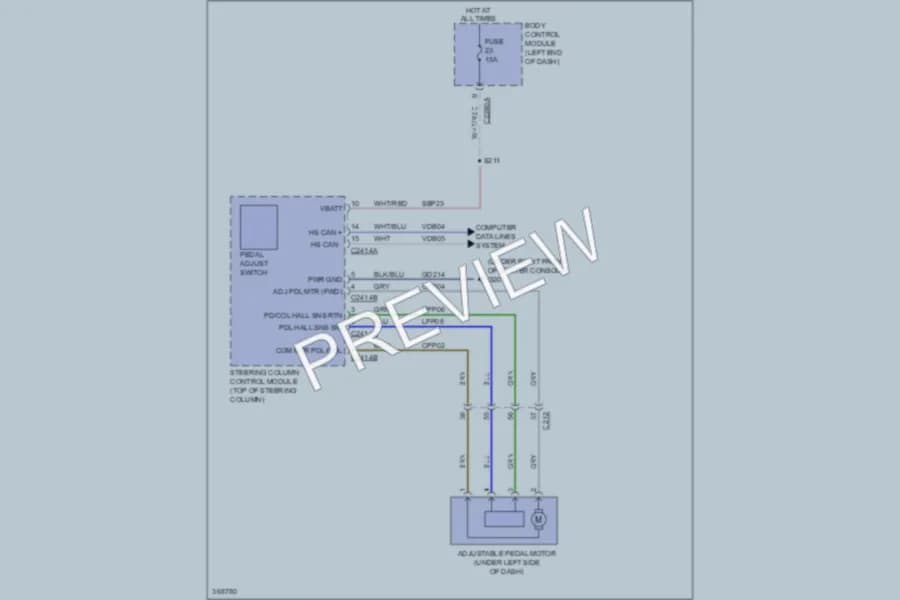 2012 Ford Explorer Power Seats wiring diagram preview