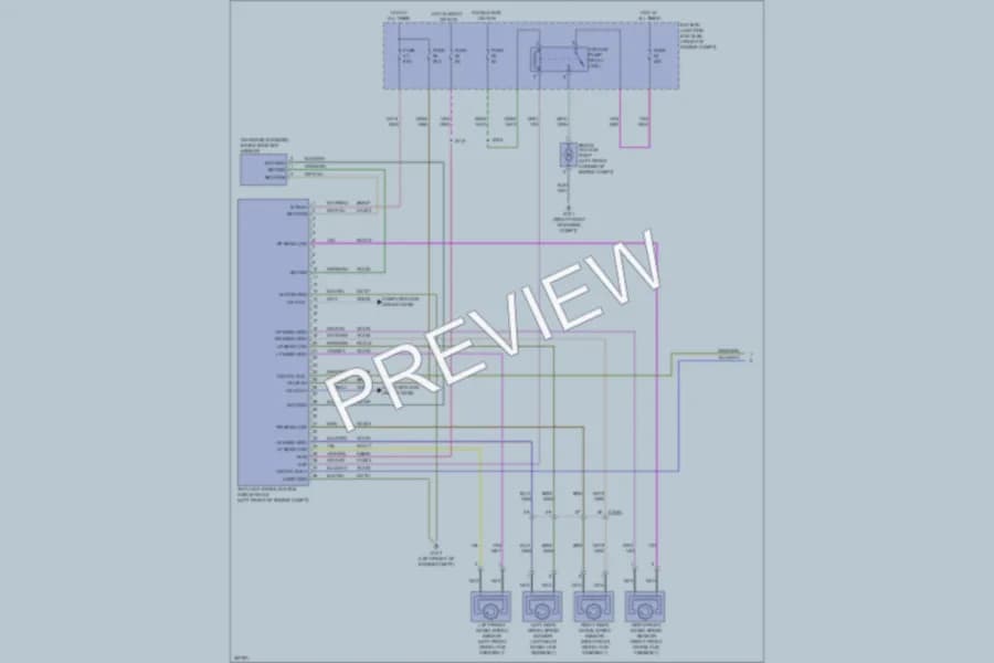 2012 Ford F150 Anti Lock Brakes wiring diagram preview with protected circuit layout