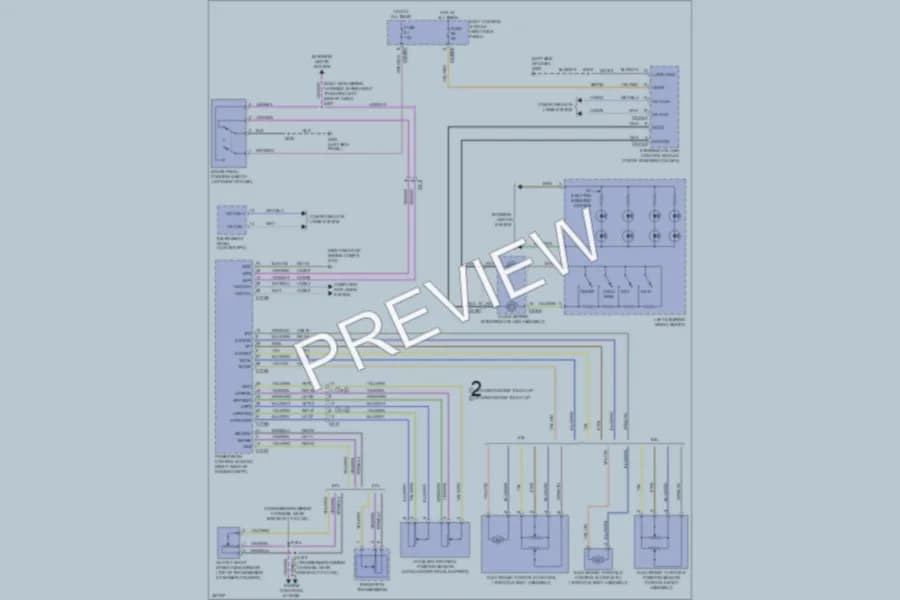 2012 Ford F250 Super Duty Cruise Control wiring diagram preview with protected circuit layout