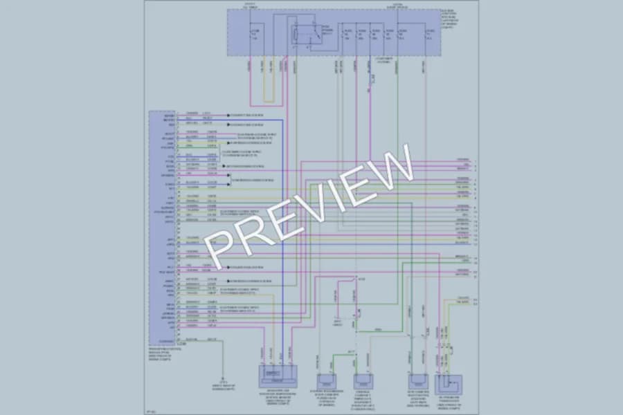 2012 Ford F250 Super Duty Engine Performance wiring diagram preview with protected circuit layout