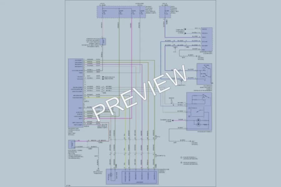 2012 Ford F250 Super Duty Transmission wiring diagram preview with protected circuit layout