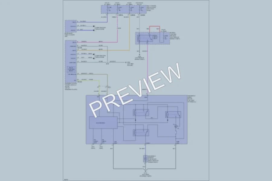 2012 Ford F250 Super Duty Wiper Washer wiring diagram preview with protected circuit layout