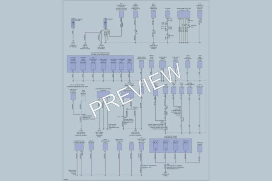 2012 Ford F350 Super Duty Ground Distribution wiring diagram preview with protected circuit layout