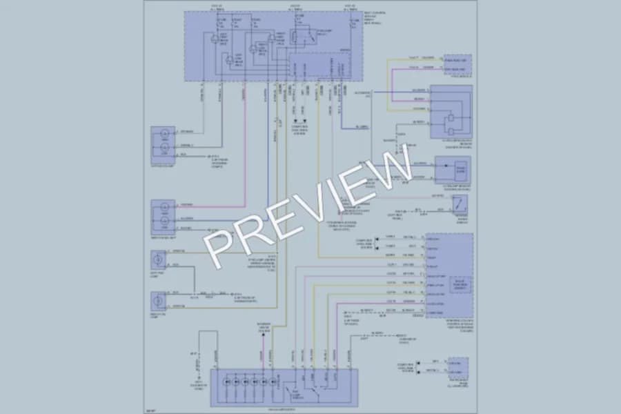 2012 Ford F550ChsCab Headlights wiring diagram preview
