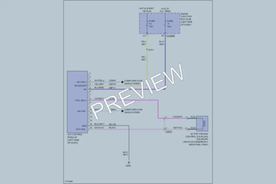 2012 Ford Fusion Transmission wiring diagram preview