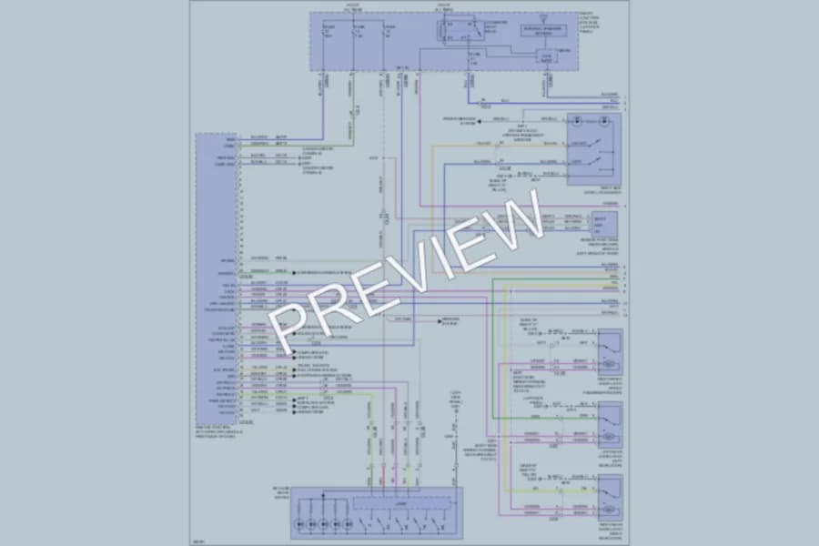 2012 Ford Taurus Power Door Locks wiring diagram preview