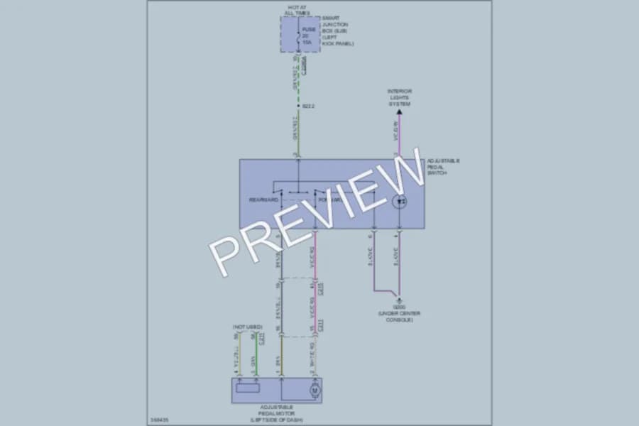 2012 Ford Taurus Power Seats wiring diagram preview