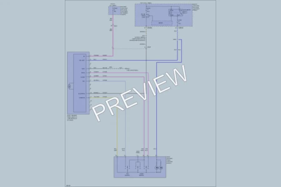 2012 Ford Taurus Power Top Sunroof wiring diagram preview