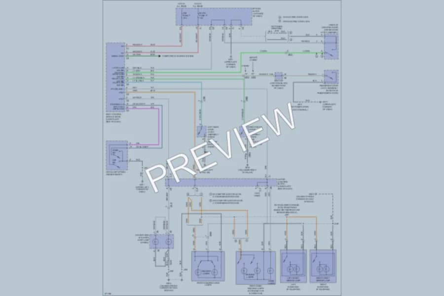 2012 GMC 2500 Hd Interior Lights wiring diagram preview with protected circuit layout