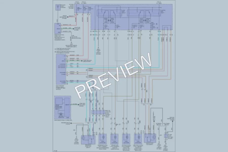 2012 GMC 2500 Hd Power Door Locks wiring diagram preview with protected circuit layout