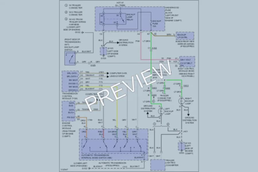 2012 GMC Canyon Exterior Lights wiring diagram preview