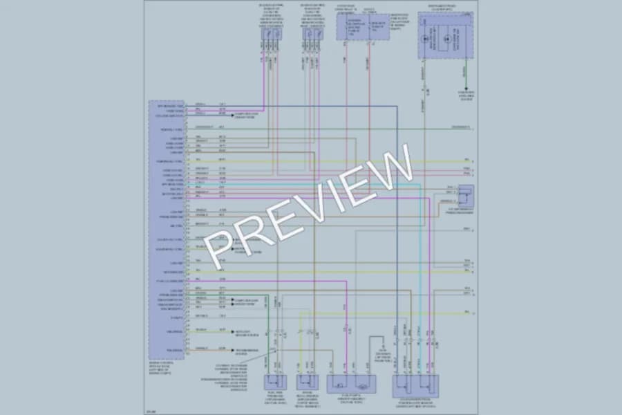 2012 GMC G1500 Engine Performance wiring diagram preview with protected circuit layout