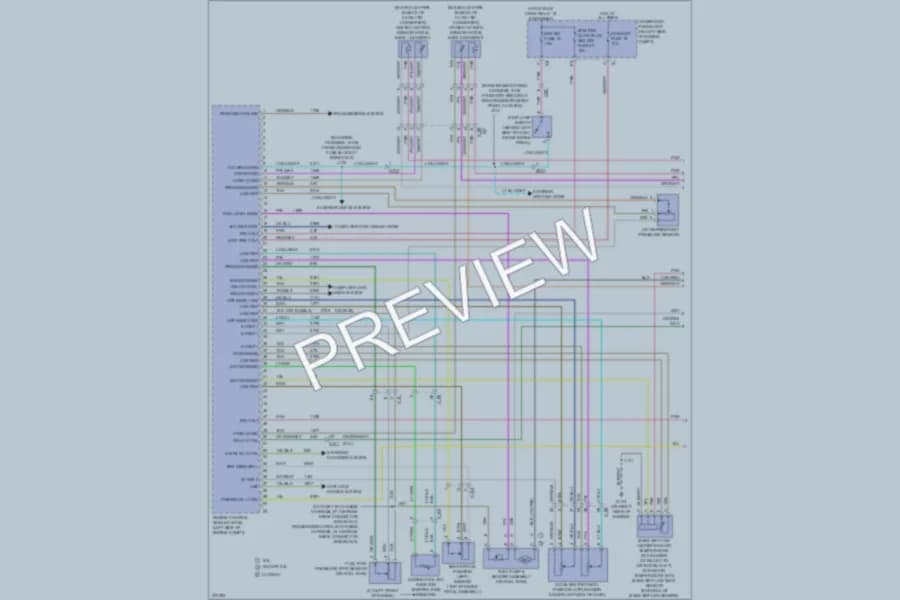 2012 GMC G3500 Engine Performance wiring diagram preview with protected circuit layout