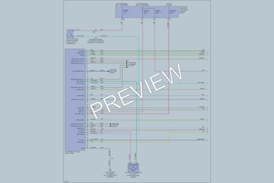 2012 GMC H1500 Transmission wiring diagram preview with protected circuit layout