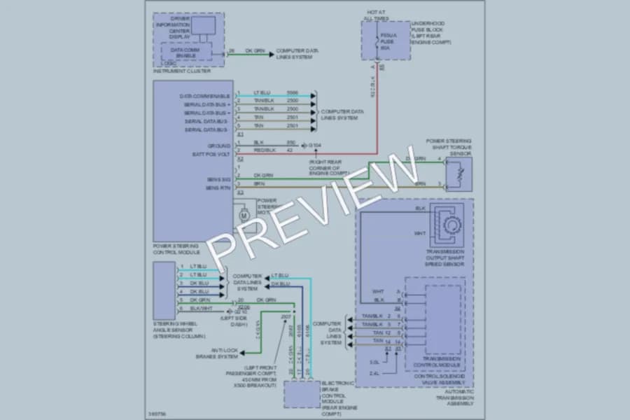 2012 GMC Terrain Electronic Power Steering wiring diagram preview