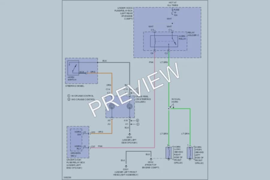 2012 Honda Civic Horn wiring diagram preview