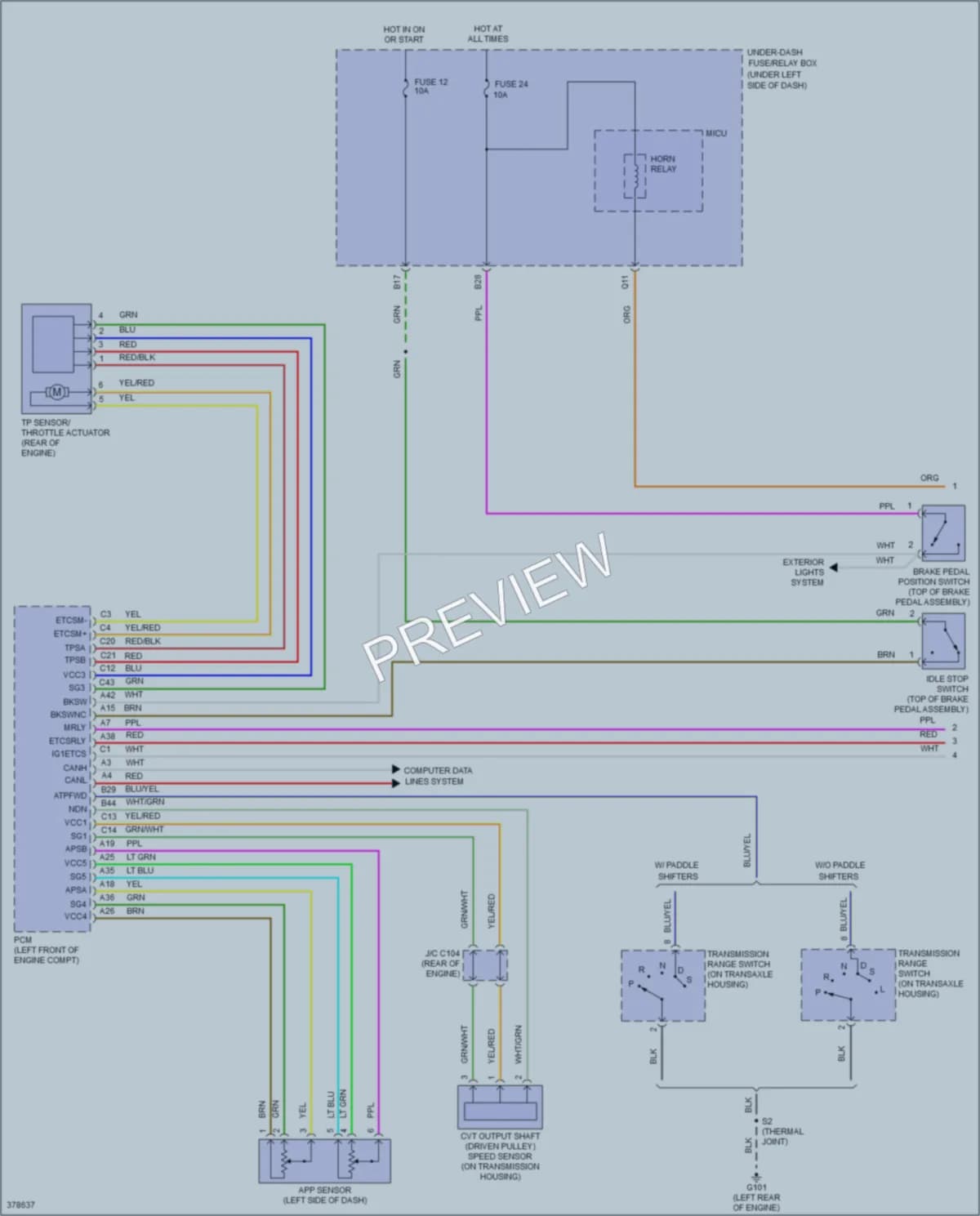 2012 Honda Insight Cruise Control wiring diagram preview