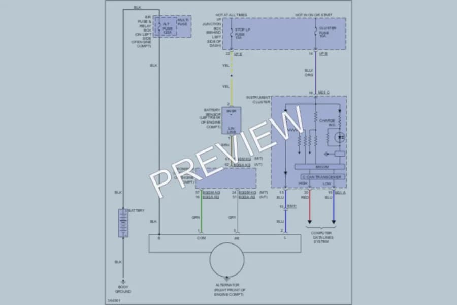 2012 Hyundai Accent Starting Charging wiring diagram preview