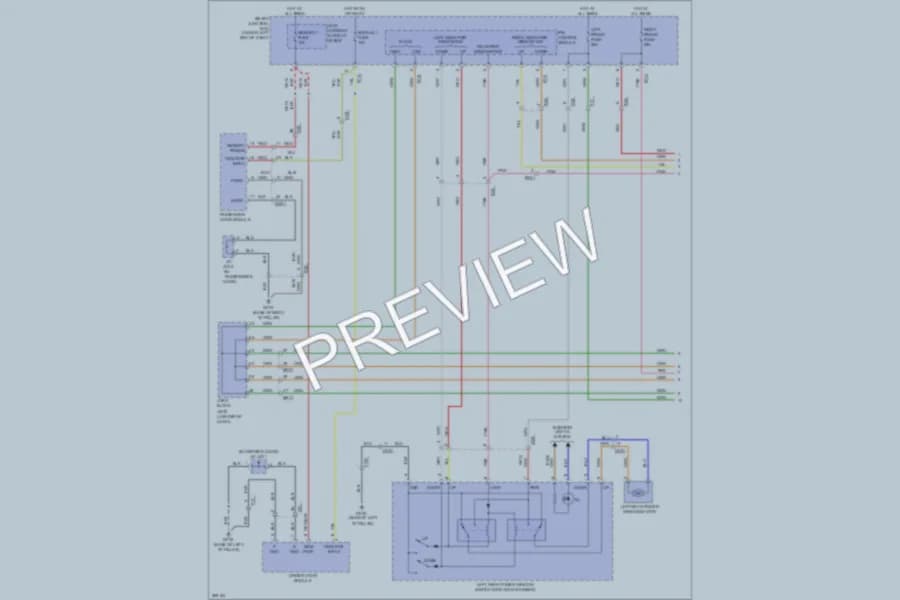 2012 Hyundai Azera Power Windows wiring diagram preview