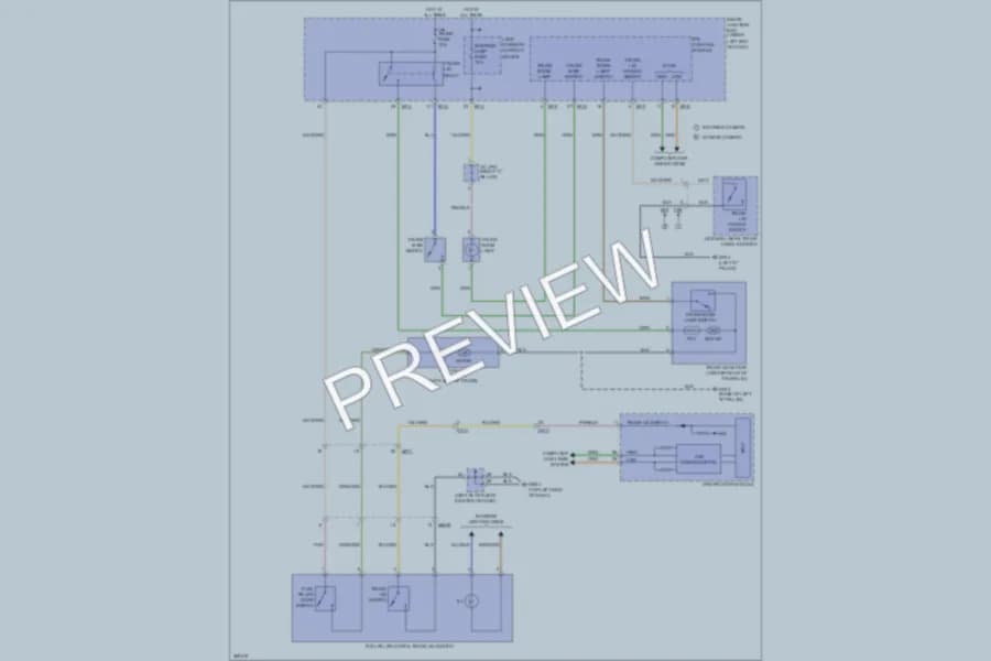 2012 Hyundai Azera Trunk Tailgate Fuel Door wiring diagram preview