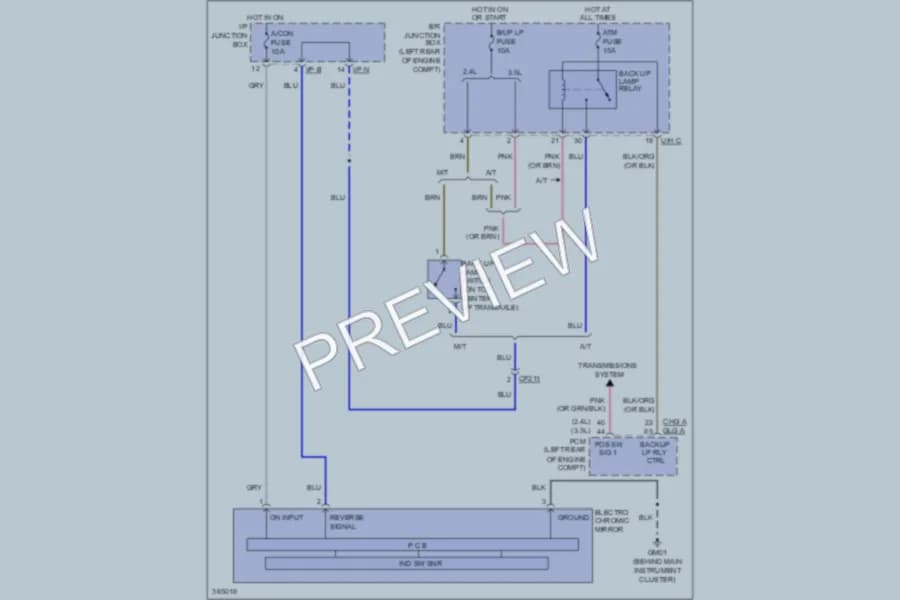 2012 Hyundai SantaFe Power Mirrors wiring diagram preview