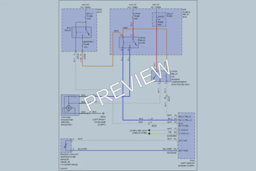 2012 Hyundai Sonata Cooling Fan wiring diagram preview