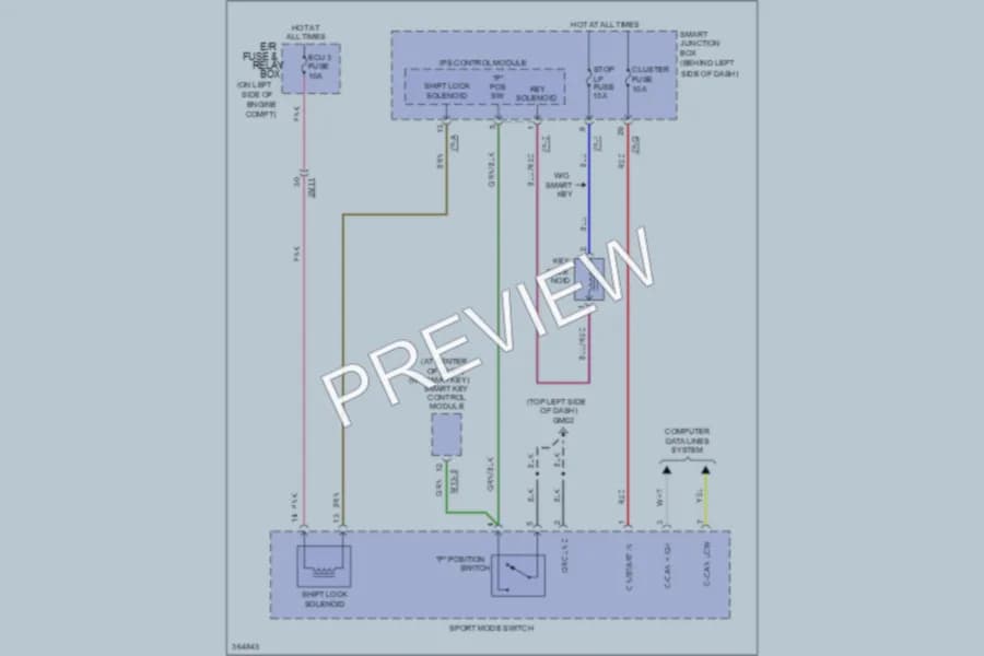 2012 Hyundai Veloster Shift Interlock wiring diagram preview