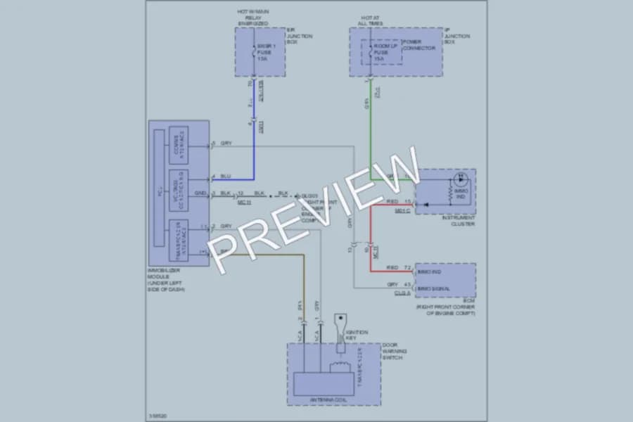 2012 Hyundai Veracruz Anti Theft wiring diagram preview