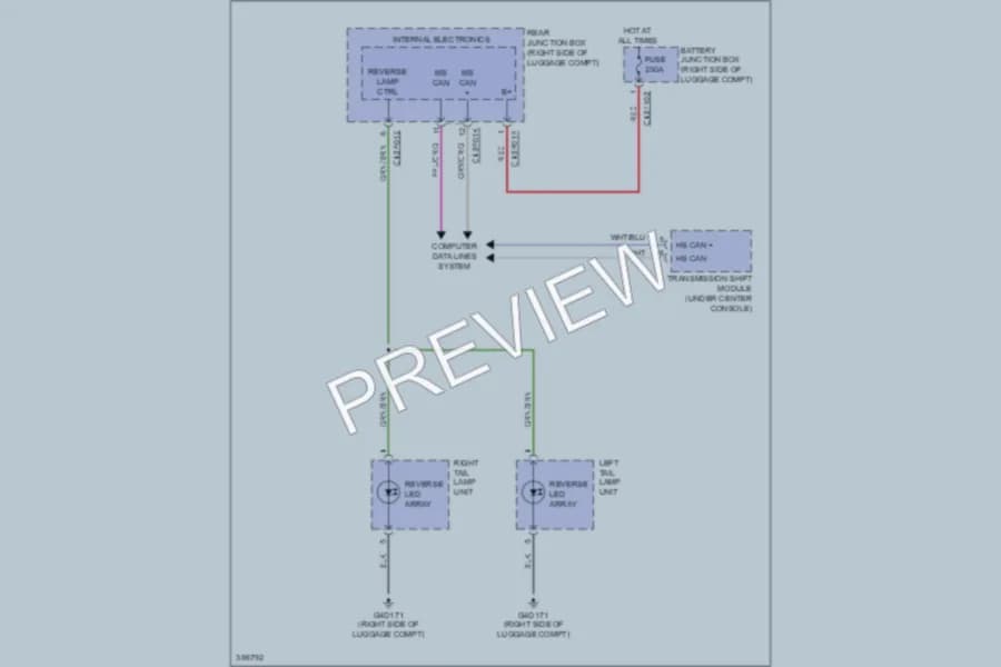 2012 Jaguar XF Exterior Lights wiring diagram preview