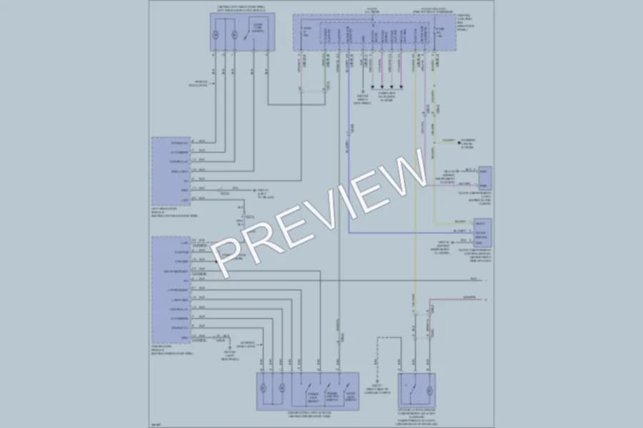 2012 Jaguar XF Power Door Locks wiring diagram preview