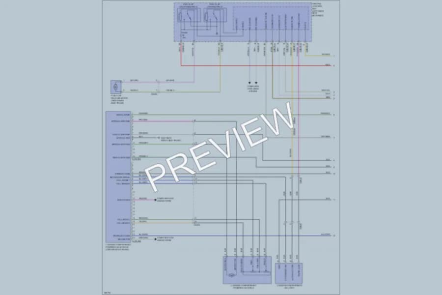 2012 Jaguar XJLSupercharged Trunk Tailgate Fuel Door wiring diagram preview