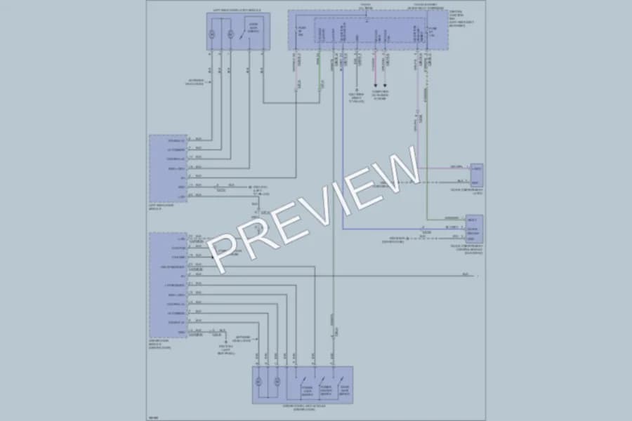 2012 Jaguar XJSupercharged Power Door Locks wiring diagram preview