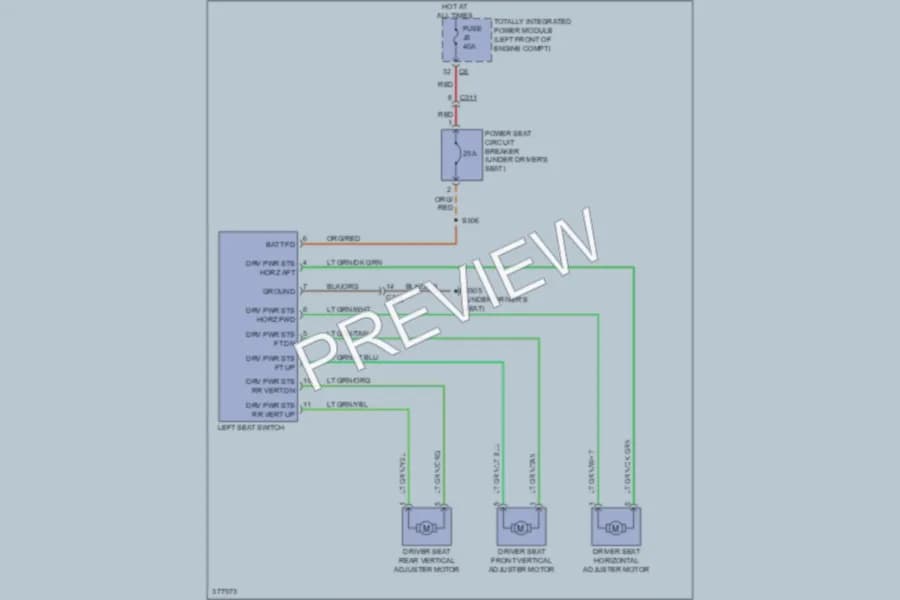 2012 Jeep Liberty Power Seats wiring diagram preview