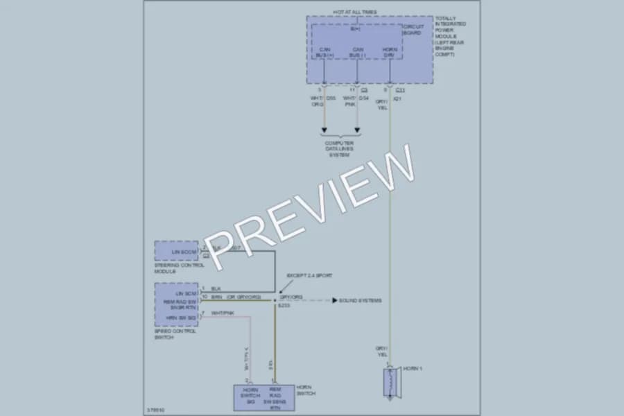 2012 Jeep Patriot Horn wiring diagram preview
